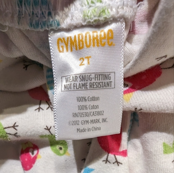 Gymboree 2 piece birdie pattern top with matching bottoms set size 2T. - Picture 6 of 6